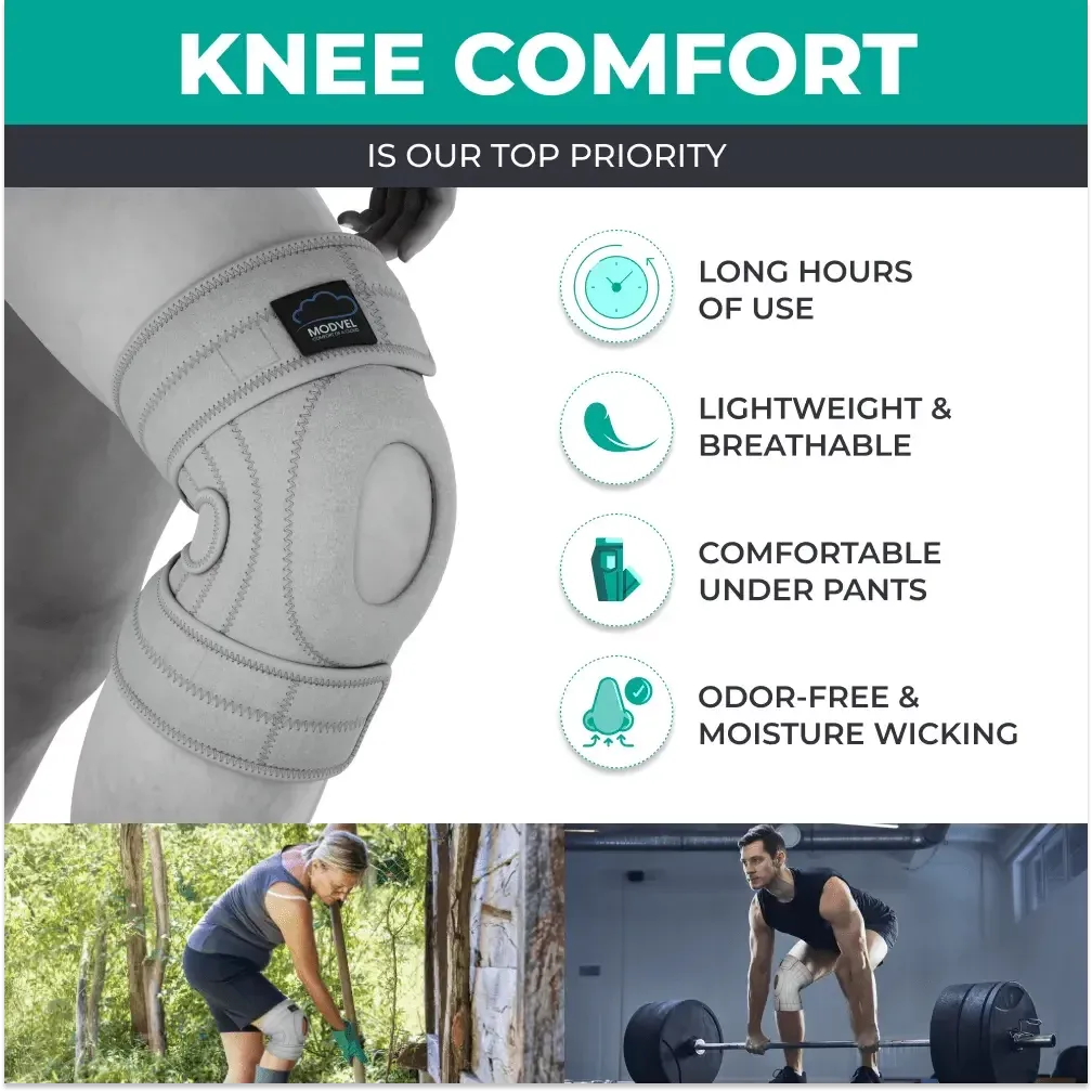 Modvel Adjustable Knee Brace – Enhanced Comfort, Stability, and Support