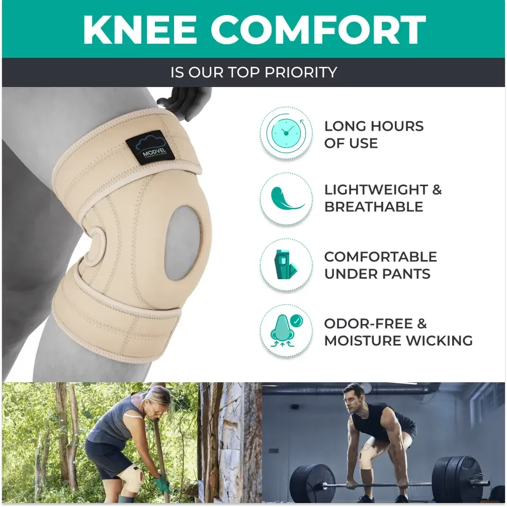 Modvel Adjustable Knee Brace – Enhanced Comfort, Stability, and Support