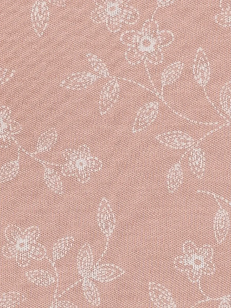 Organic S/S Bodysuit - Candice Floral / Dusty