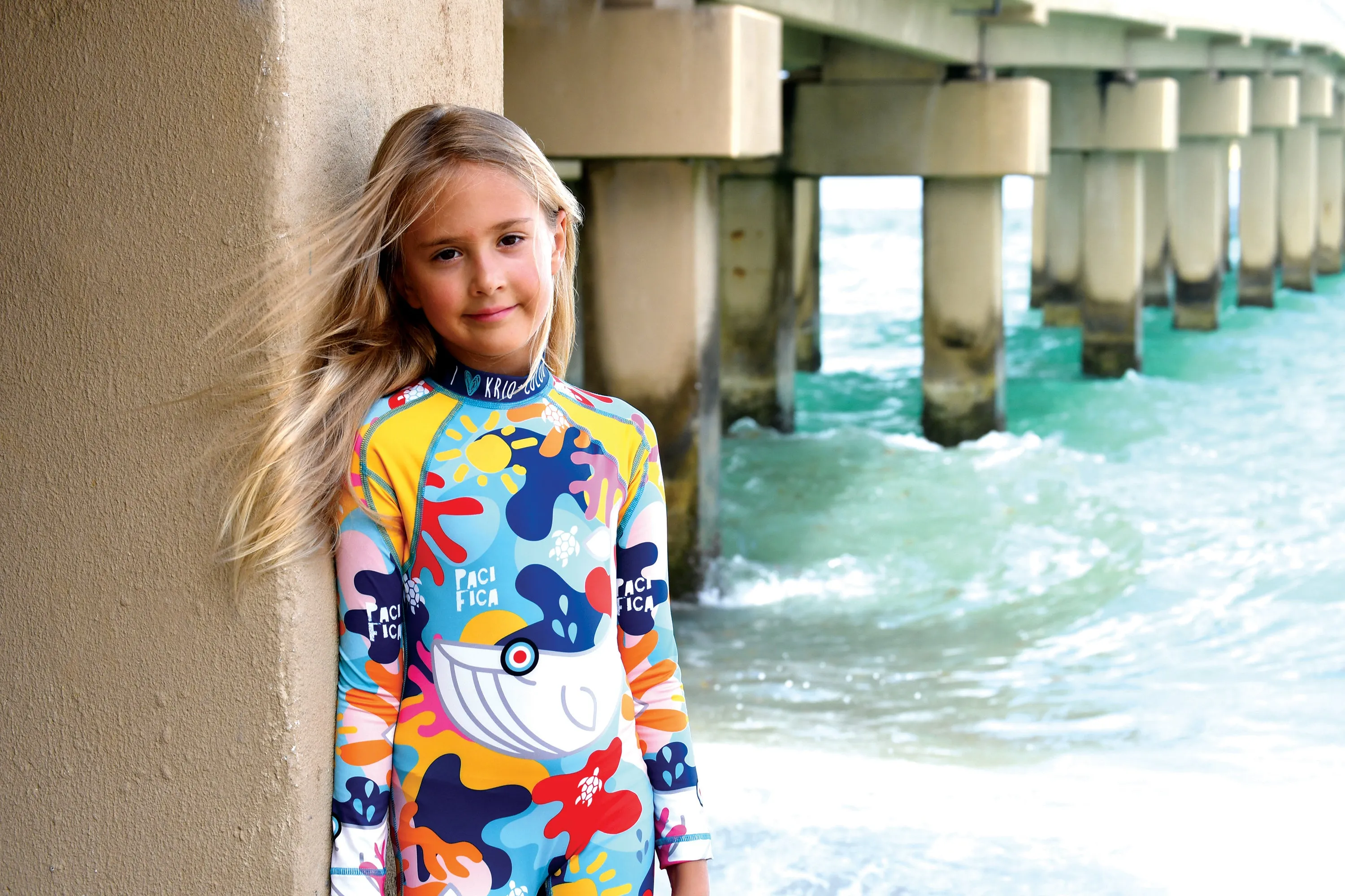 Pacifica Girls and Boys Long Sleeve Sunsuit