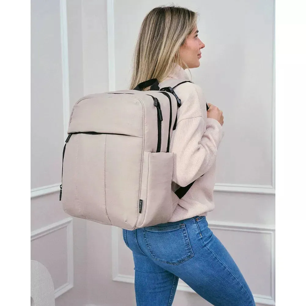 Quilted Puffer Backpack Diaper Bag - Taupe (See Description)