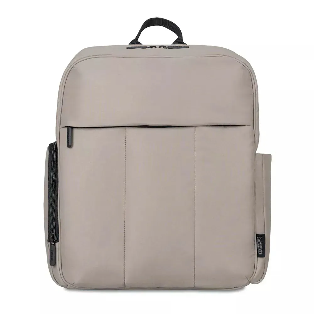 Quilted Puffer Backpack Diaper Bag - Taupe (See Description)