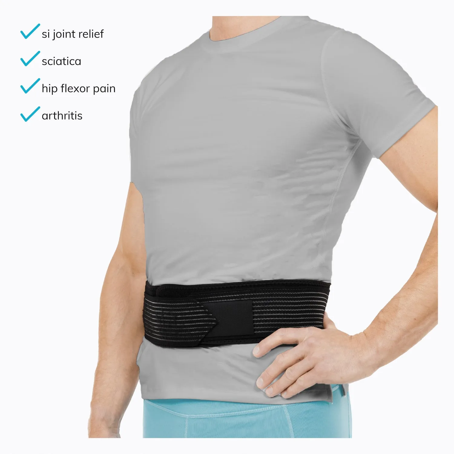 Sacroiliac Belt | SI Joint Brace for Lower Back Support, Sciatica Treatment, Bursitis Hip Pain Relief