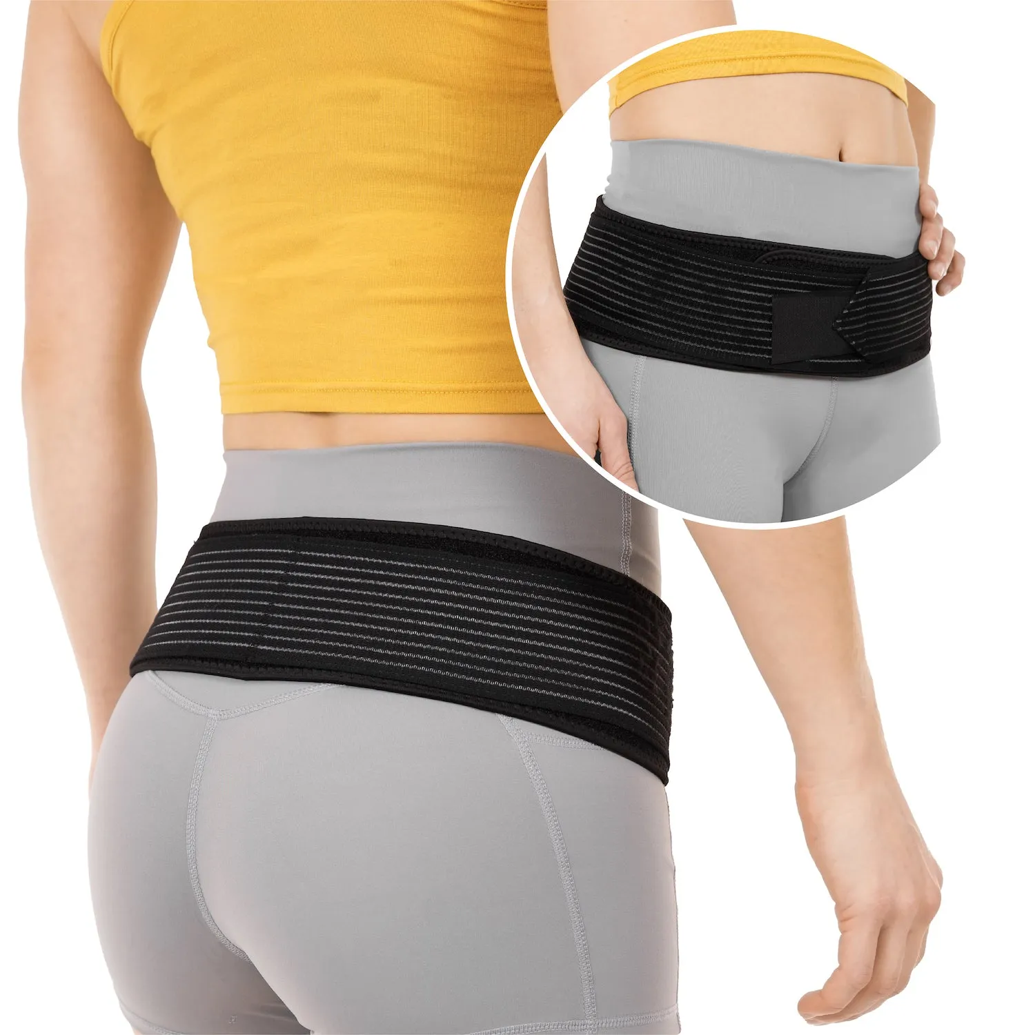 Sacroiliac Belt | SI Joint Brace for Lower Back Support, Sciatica Treatment, Bursitis Hip Pain Relief