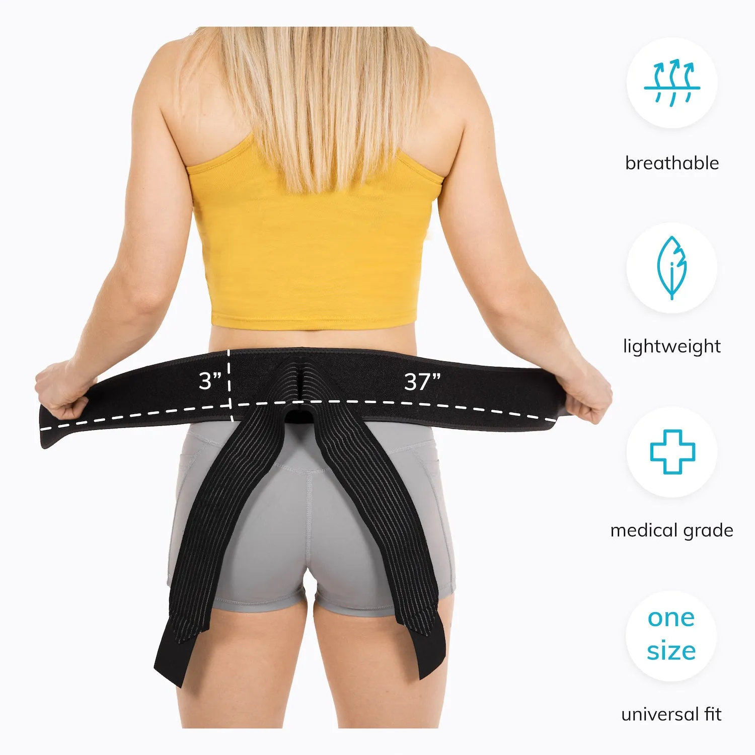 Sacroiliac Belt | SI Joint Brace for Lower Back Support, Sciatica Treatment, Bursitis Hip Pain Relief