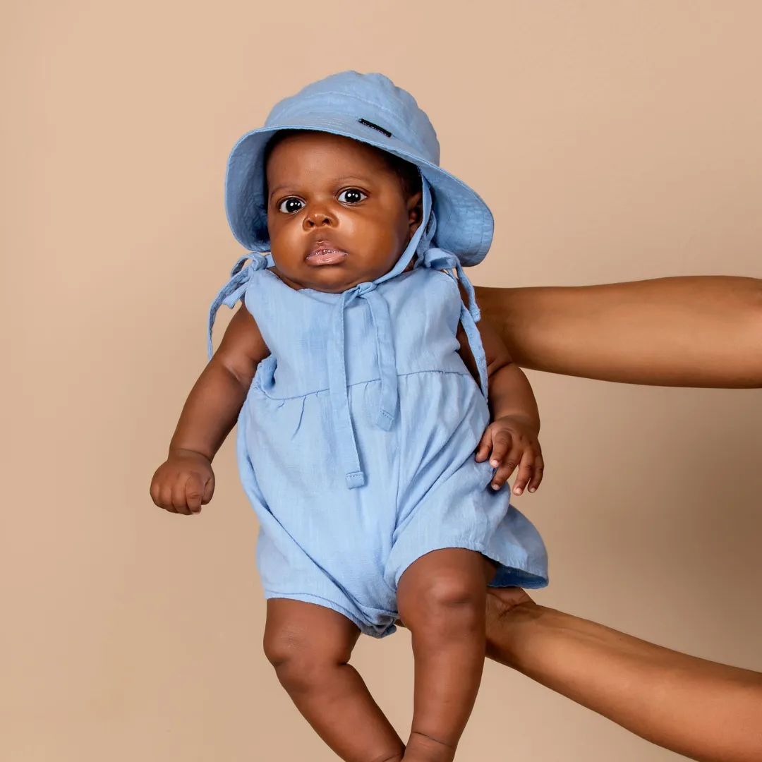 Satin Lined Bucket Hat-Sky Blue