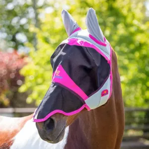 Shires 3D Fly Mask With Ears & Nose - Pink
