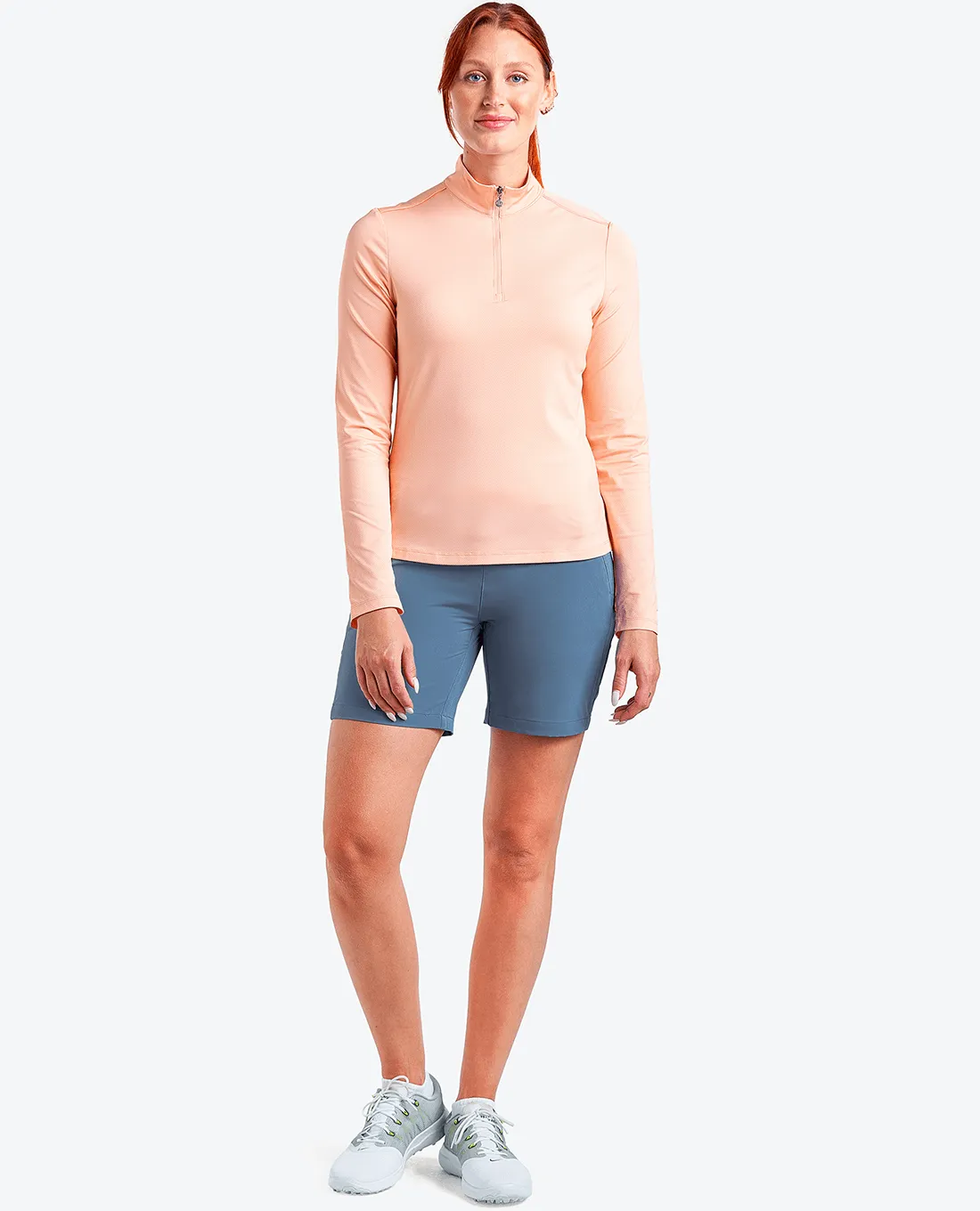 SIZE M - NIVO UV Nadia 'LivCool' Long Sleeve Polo 106 Coral Reef