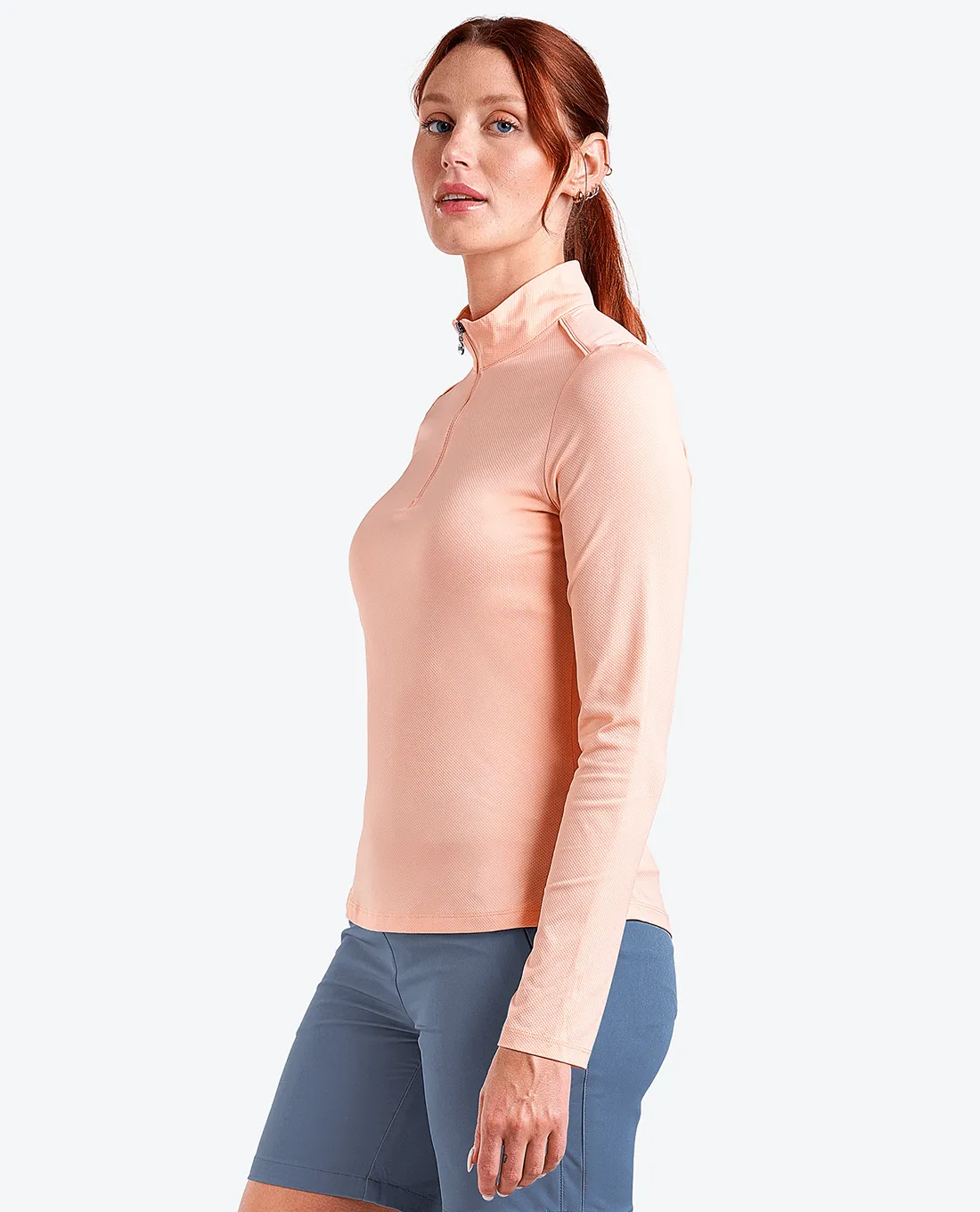 SIZE M - NIVO UV Nadia 'LivCool' Long Sleeve Polo 106 Coral Reef