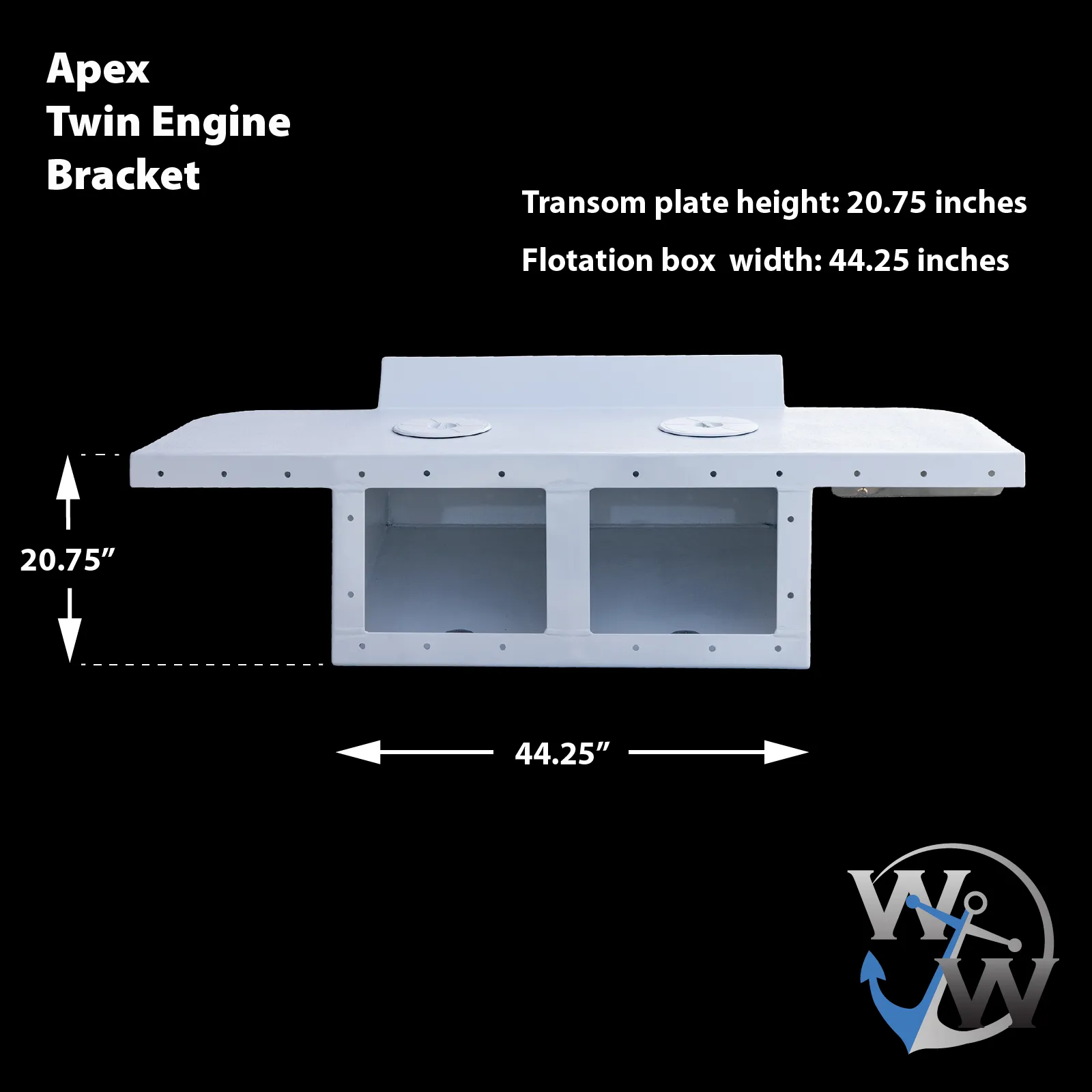 Standard Apex Mk. II Twin Engine Bracket -13° Transom