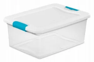 Sterilite 14948012 15 QT Latching Storage Box - Quantity of 12