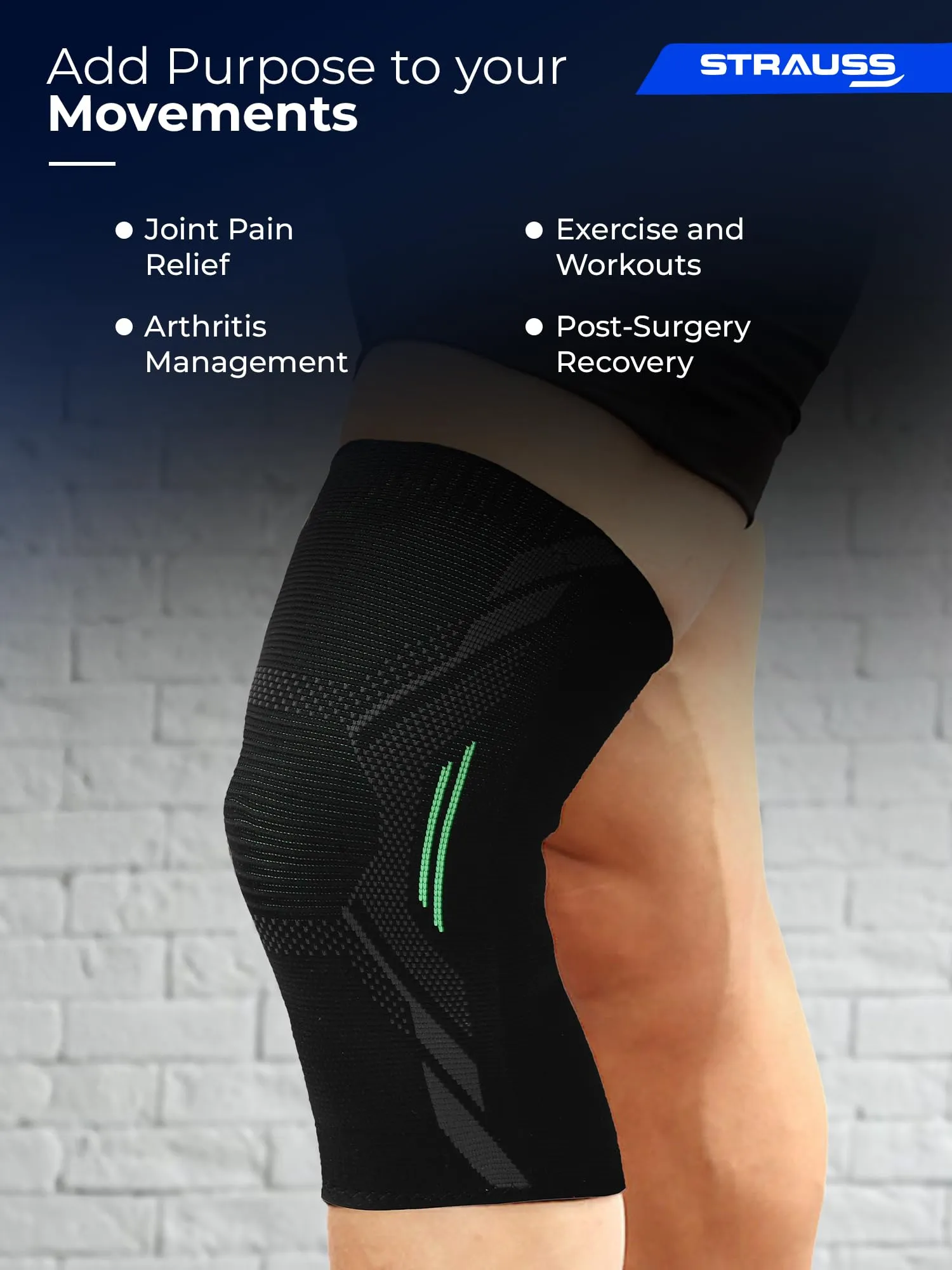 STRAUSS Sports Knee Cap for Men and Women | Knee Support for Men and Women