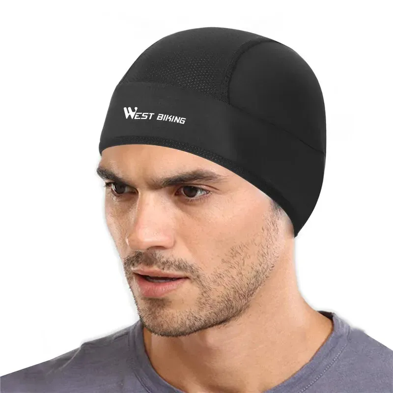 Summer Bike Skull Cap Men Cycling Accessories Motorcycle Helmet Lining Mesh Cap Hiking Running Sports Bicycle Hats