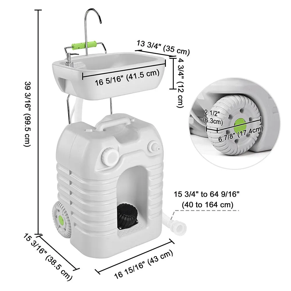 TheLAShop 12Gal Hand Washing Station Portable with Wheels