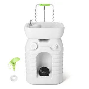 TheLAShop 12Gal Hand Washing Station Portable with Wheels