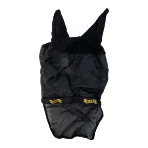 Ultra Shield Fly Mask w/ Ears & Nose in Black - Horse Size