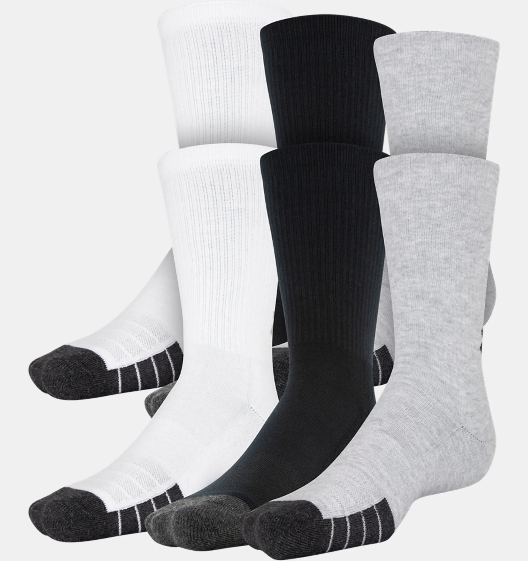 Under Armour Socks -  Youth Performance Tech Cushioned Crew - 3Pk