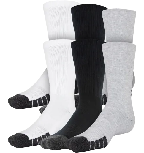 Under Armour Socks -  Youth Performance Tech Cushioned Crew - 3Pk