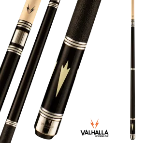 VIKING VALHALLA VA901 POOL CUE BLACK AND WHITE LEATHER WRAP 13MM 19OZ