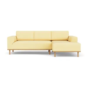 Vilmar Fabric Right Chaise Sofa (Oak, Sun)