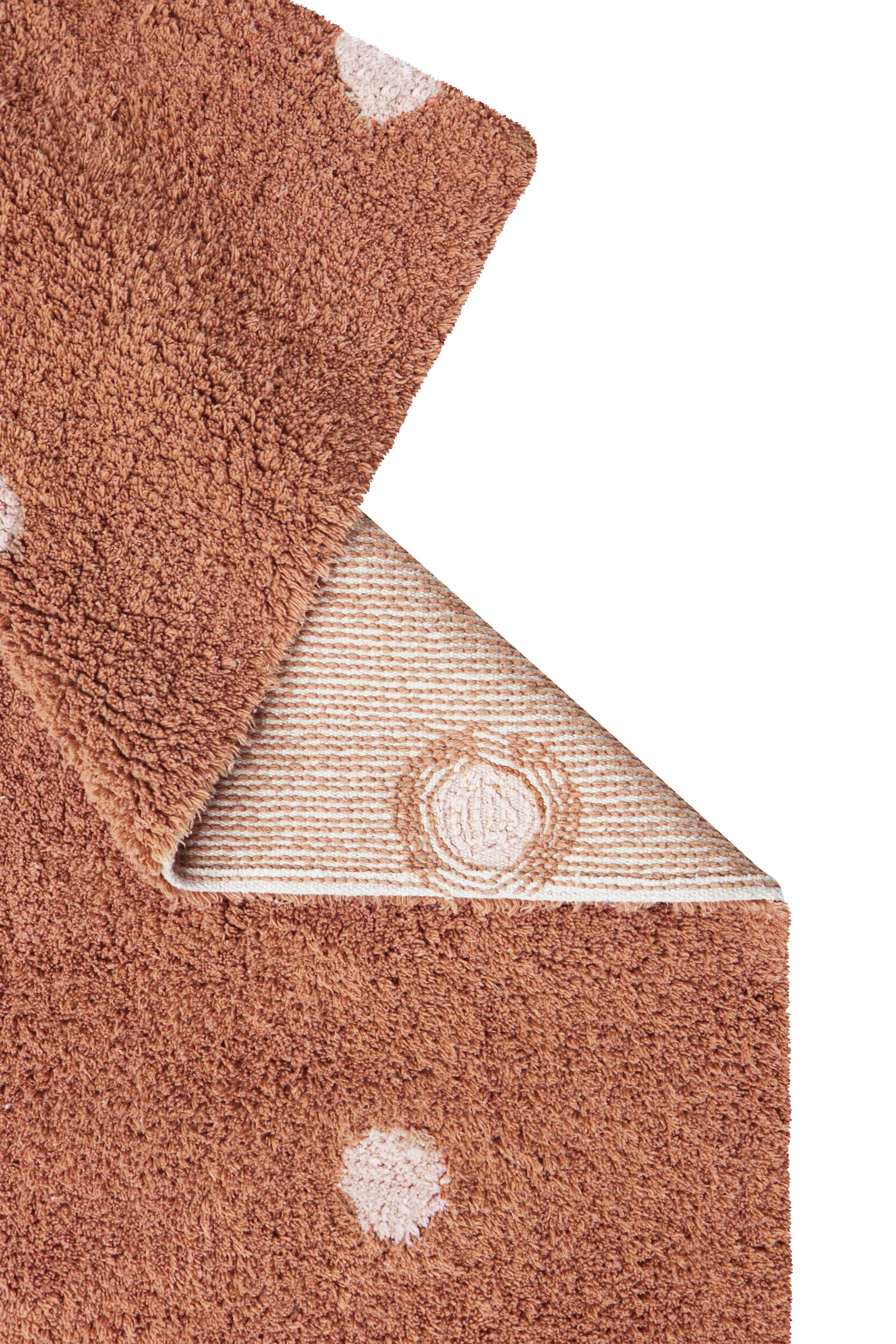 WASHABLE AREA RUG MINI DOT CHESTNUT