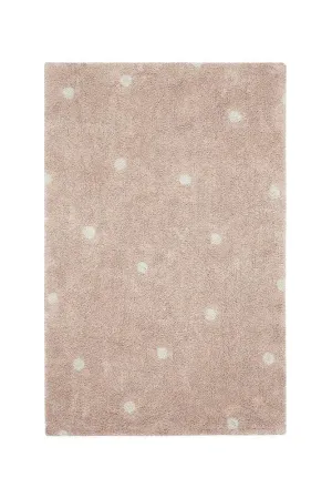 WASHABLE AREA RUG MINI DOT ROSE