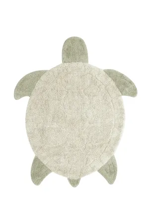 WASHABLE COTTON RUG SEA TURTLE