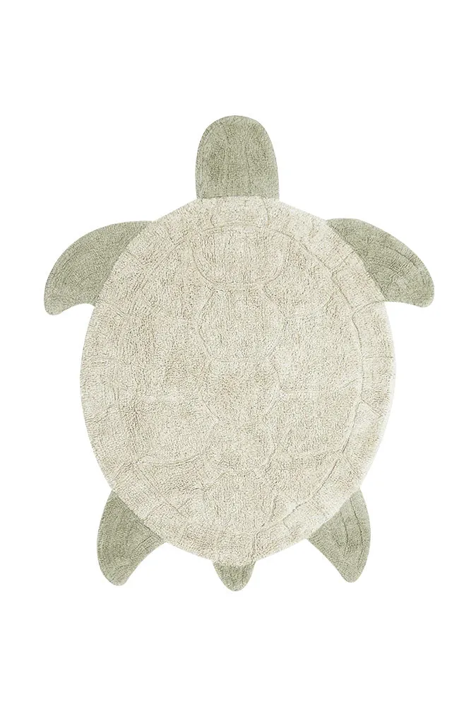 WASHABLE COTTON RUG SEA TURTLE