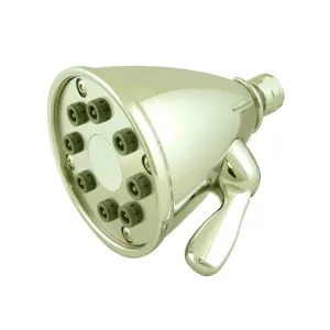 Whitehaus WH139-B Showerhaus Round Showerhead with 8 Spray Jets with Adjustable Ball Joint