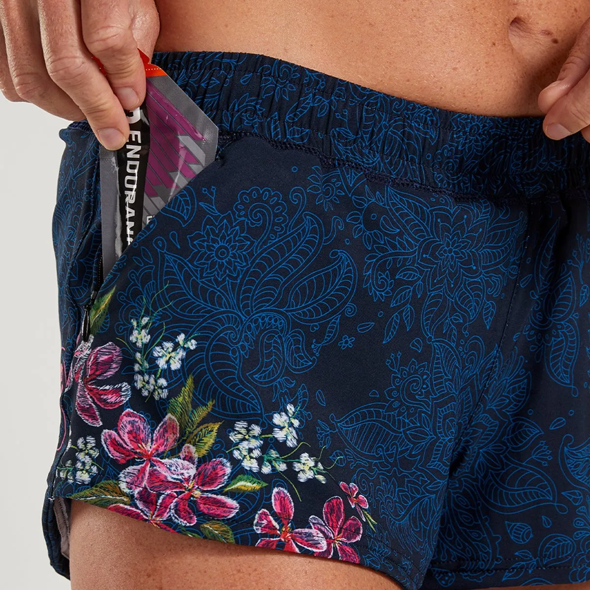 Womens LTD Run 3 Inch Classic Short - Blue Roar